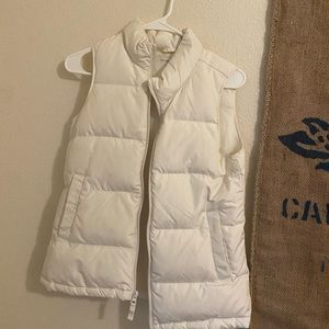 Women’s Land’s End white puffer vest